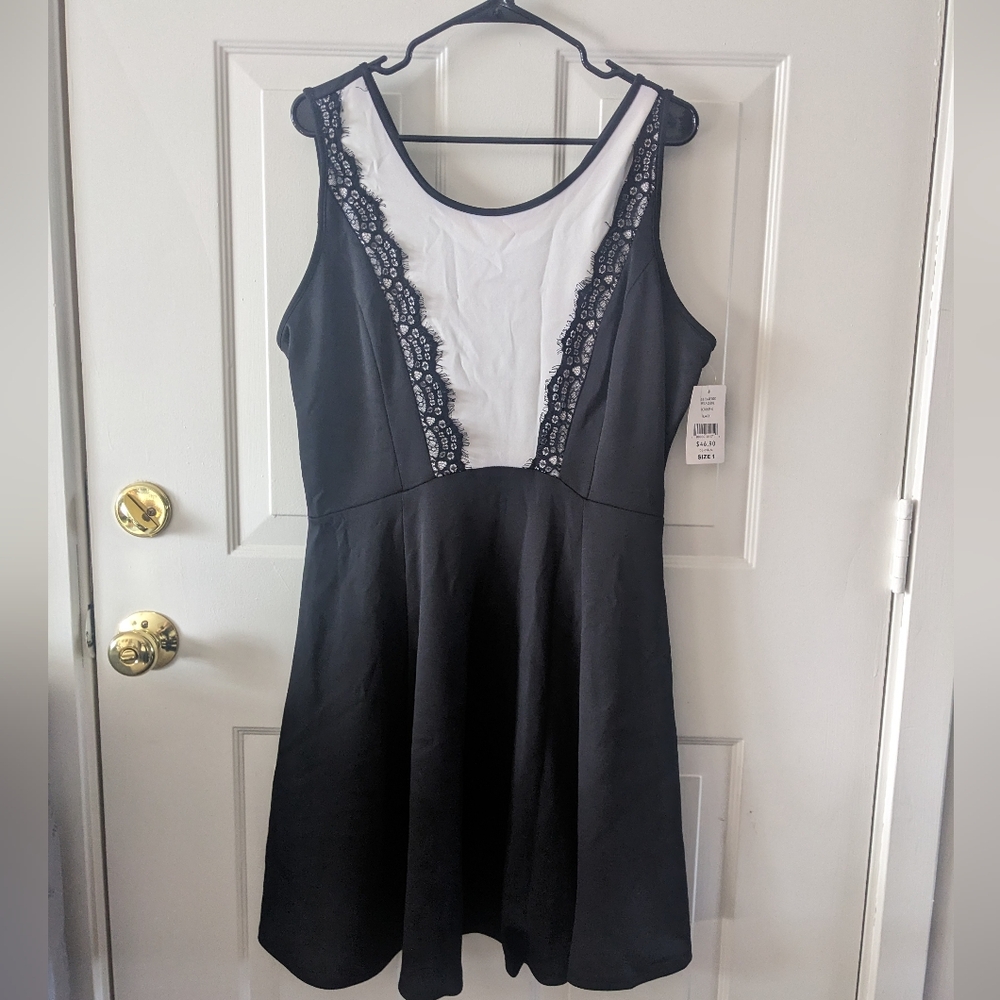 Fashion to Figure Tuxedo-Style Skater Dress